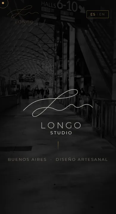 Versión móvil del sitio de Longo Studio