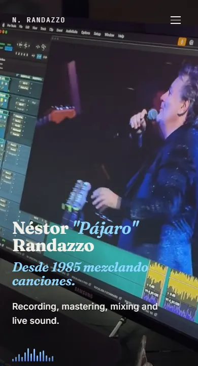 Versión móvil del sitio de Néstor Randazzo
